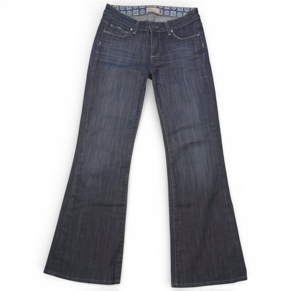 Paige Robertson Y2K Jeans 27 Mid Rise Relaxed Straight Dark Wash Premium Denim